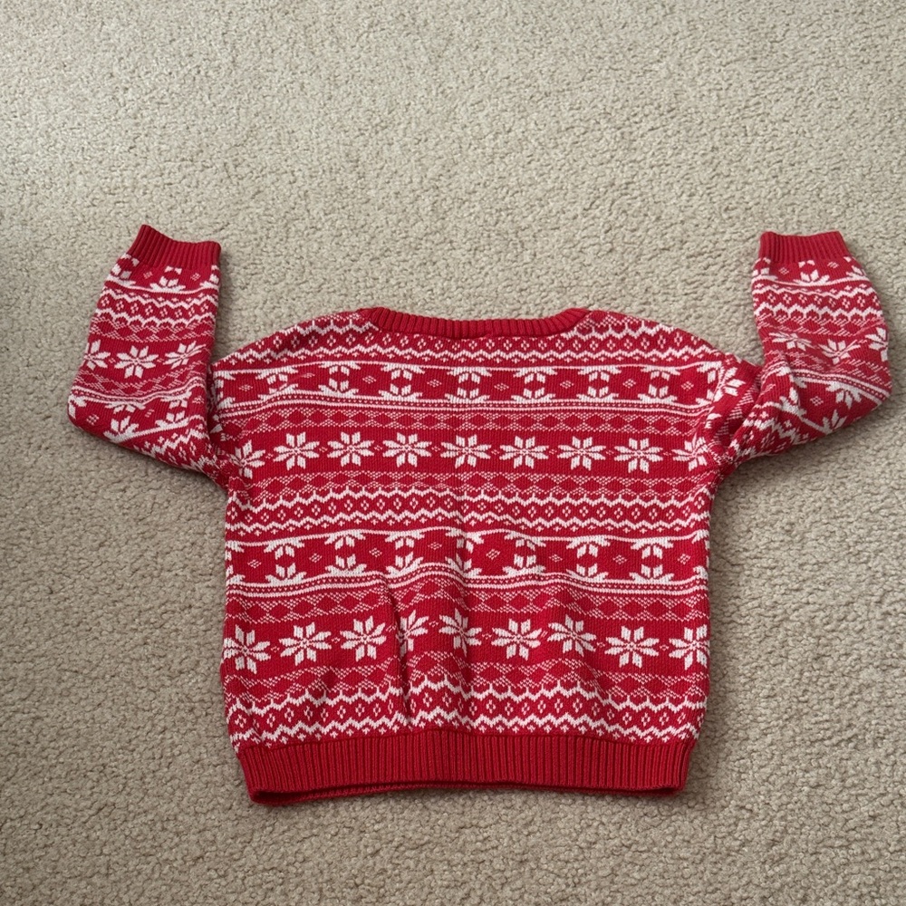 Tucker + Tate Red and White Snowflake Sweater - Picture 3 of 3